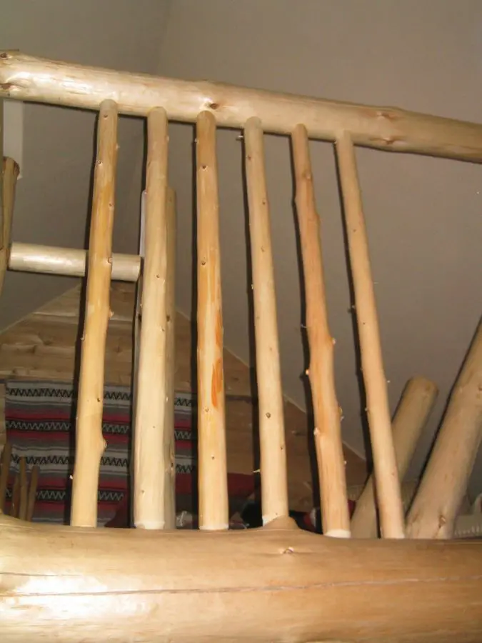 Loft railing installing spindles